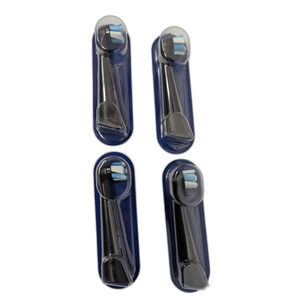 Oral-B iO Deep Clean Replacement Factory Sealed Brush Heads 4 Pack Black